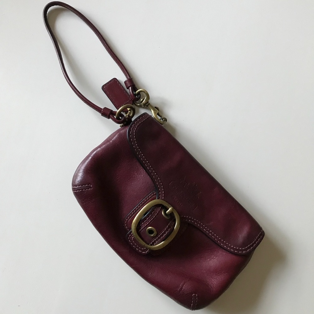 Maroon Coach wristlet